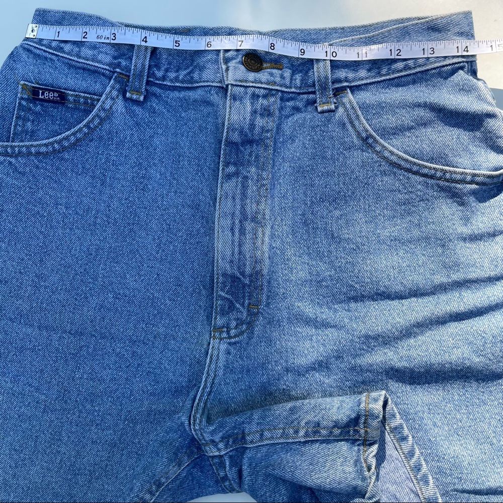 90s Mom Jean Shorts High Waisted Lee Brand 100% cotton, authentic, medium wash - Picture 10 of 14